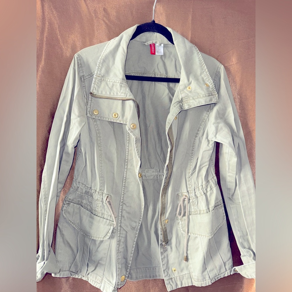 H&M Light Olive Utility Jacket